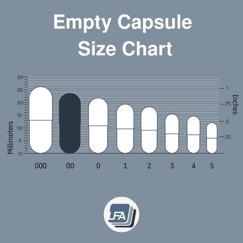 Size 00 Empty Capsules - Clear Gelatin - 1000 Count Jar - Fits Capsule Machine Filling Tray - Joined Beef Gel Caps Easy Snap for DIY Powder Supplement Pills - Certified Halal 1000 Count (Pack of 1)