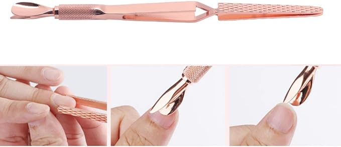 2 in 1 Nail Tool, Nail Tip, Stainless Steel, X-Shaped, Tweezers, Nail Seal, Anti-Slip, Nail Shaping Clip, Gel Nail Removal, Convenient Tool for Professional Use, Nail Off Pinching Tool, - BeesActive Australia