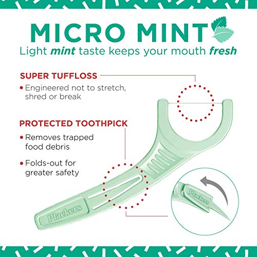 Plackers Micro Line Dental Floss Picks, Fold-Out FlipPick, Tuffloss, Easy Storage with Sure-Zip Seal & Kids Dual Gripz Floss Picks with Double Grip Handle, Wild Berry Flavor, Colorful Floss Picks