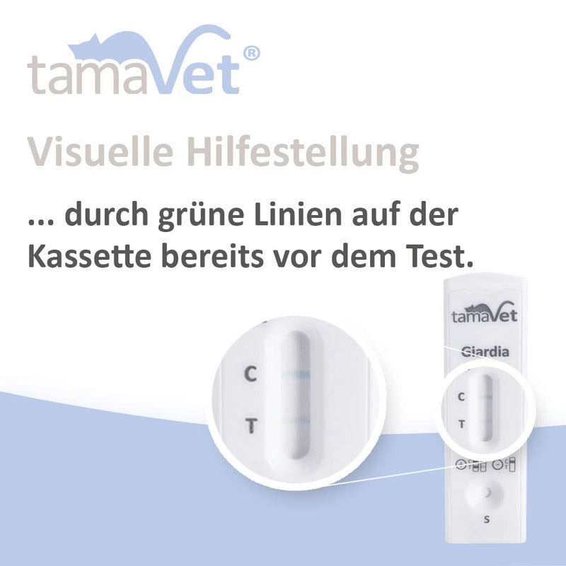 tamaVet 5X Giardia rapid test for dogs and cats - Immediate certainty about your animal's health in the event of diarrhea and intestinal parasites - For detecting Giardia antigens in animal feces 5 pieces (pack of 1) - BeesActive Australia