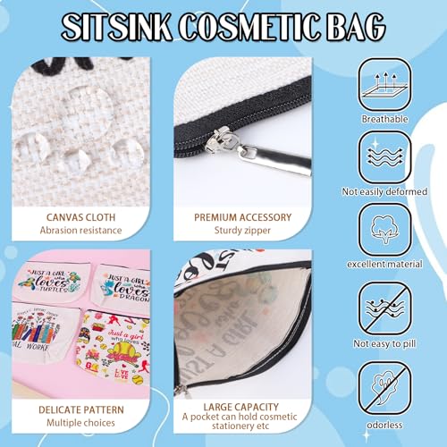 Sitsink Dental Hygienist Gifts for Women - Dental Hygiene Student Must Haves, I'm Silently Judging Your Teeth, Cosmetic Makeup Bag Dental Assistant Gift, Small Pouch Dentist Christmas Retirement Gifts