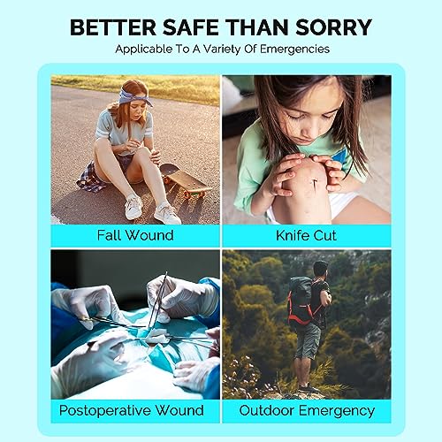 Emergency Wound Closure Strips - 2Pcs Zip Stitch Laceration Closure Kit Closures Repair Wounds Without Stitches - Butterfly Bandages for Wounds 2 Pcs Sets