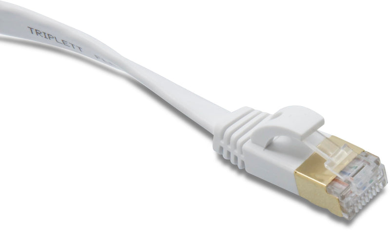 Triplett 75' White Flat CAT7 SSTP 28AWG Stranded Patch Cable (CAT7FL-75WH) 75'