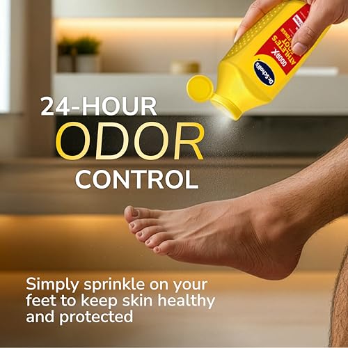 Dr. Scholl’s Odor-X Athlete’s Foot Daily Defense Powder - 24-Hour Odor Protection, Prevents Reoccurrence with Daily Use, Relief from Itching, Burning & Redness, Foot Health