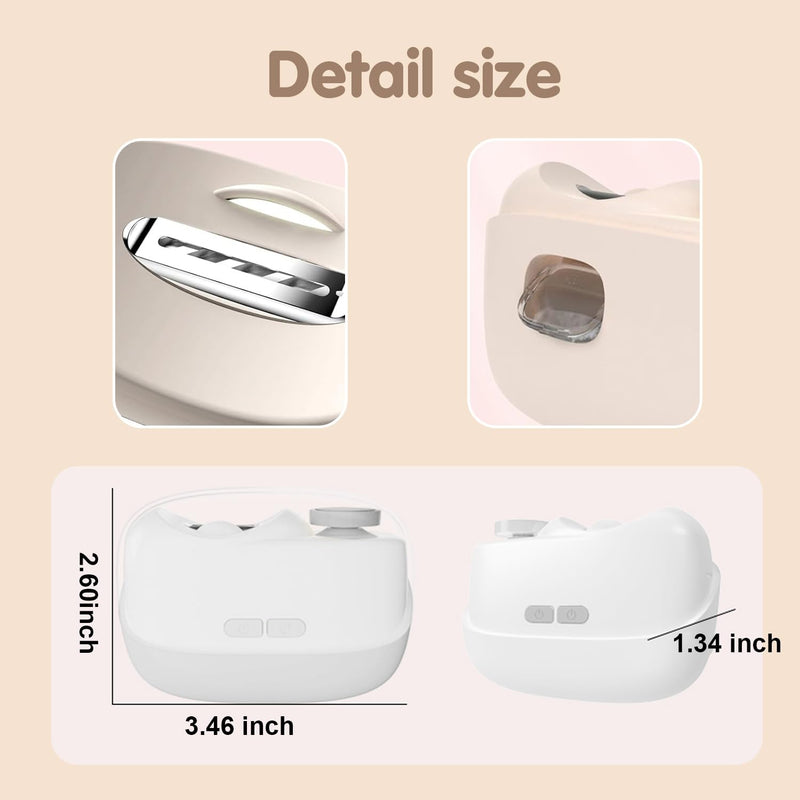 Electric Nail Clippers for Seniors,Smart Nail Clippers 2025 New 3 in 1 Electric Toenail Clipper with Polishing and LED Light,Smart Toenail Clipper 2 Adjustable Speeds for Adults,Baby (Apricot)