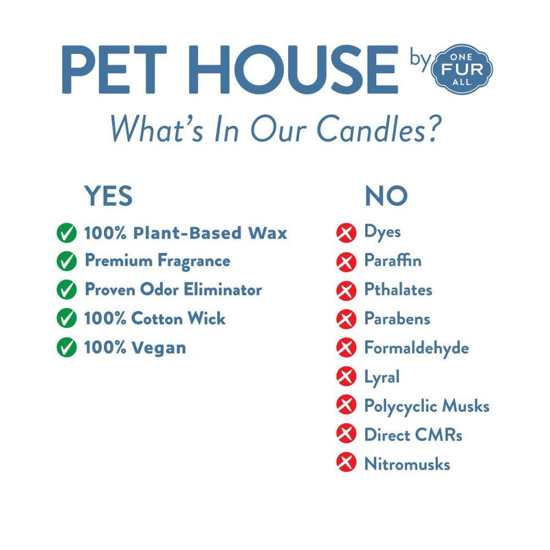 One Fur All Pet House Mini Candle - Variety 3 Pack - Pet Odor Eliminator Mini Candle - Natural Wax Candle - Mini Candle Set - Pet-Friendly Non-Toxic Scented Candle Top Sellers - PawsPlanet Australia