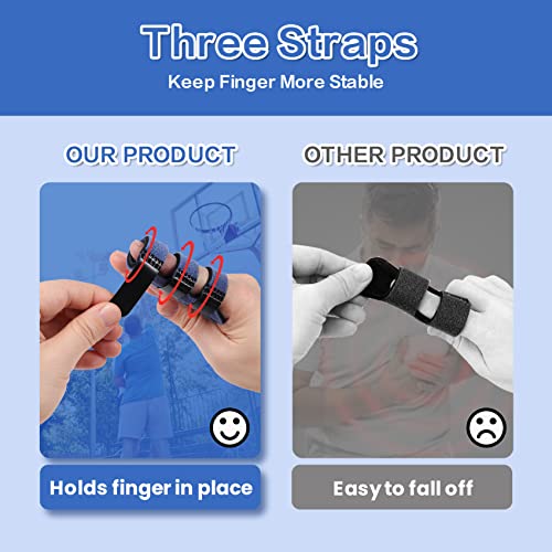 Trigger Finger Splint with 3 Straps and 2 Straps 4pcs Set