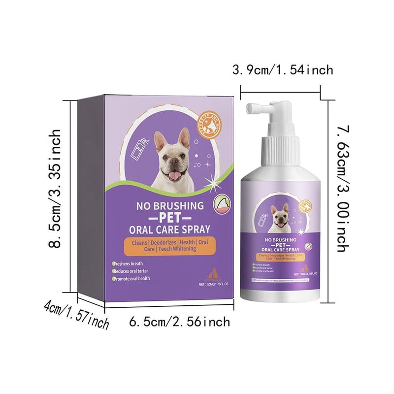 2 pcs Pet Oral Spray for Dogs and Cats, Pets Dental Care Bad Breath Treatment, Dog and Cat Natural Breath Freshener