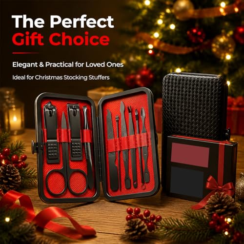 10-Pc Manicure Stocking Stuffers for Men,Teen Boy, Gift Ideal for Boyfriend