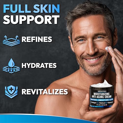 (2 Pack) Mens Face Moisturizer Cream - 8 OZ - Anti-Aging & Wrinkle Cream 8 Ounce (Pack of 1)