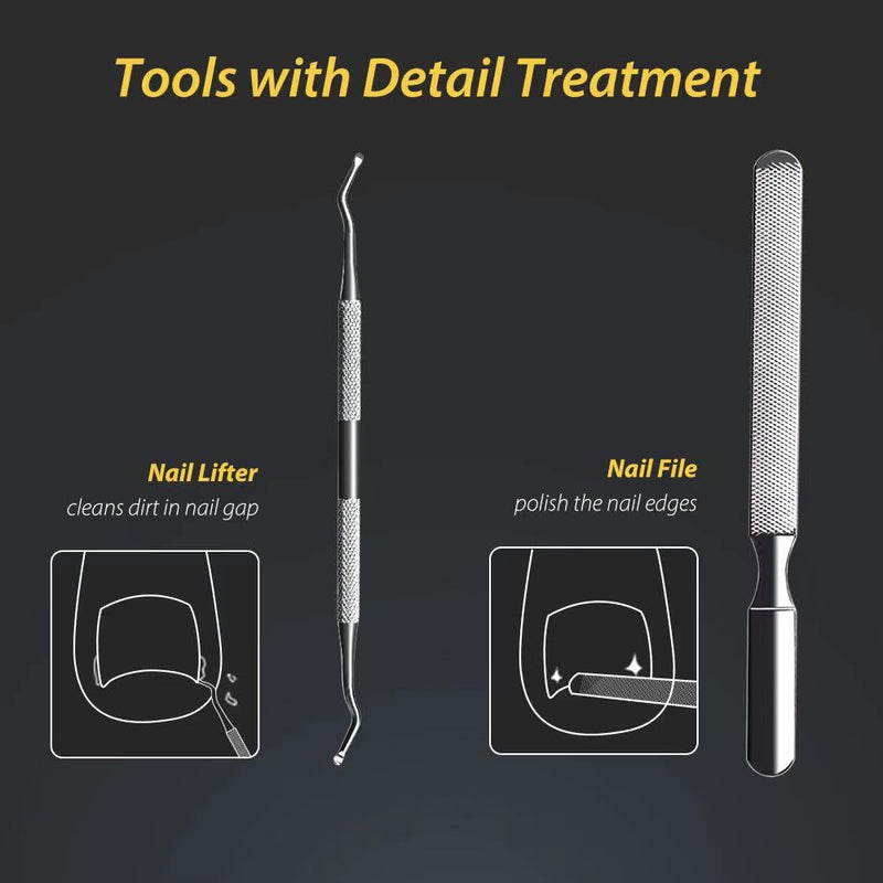 5 in 1 Professional Toenail Clippers for Thinck & Ingrown Nails, Upgraded Podiatrist Toe Nail Clippers for Men, Sharp Blade Nail Cutter Set, Wanmat 5pic-2 - BeesActive Australia