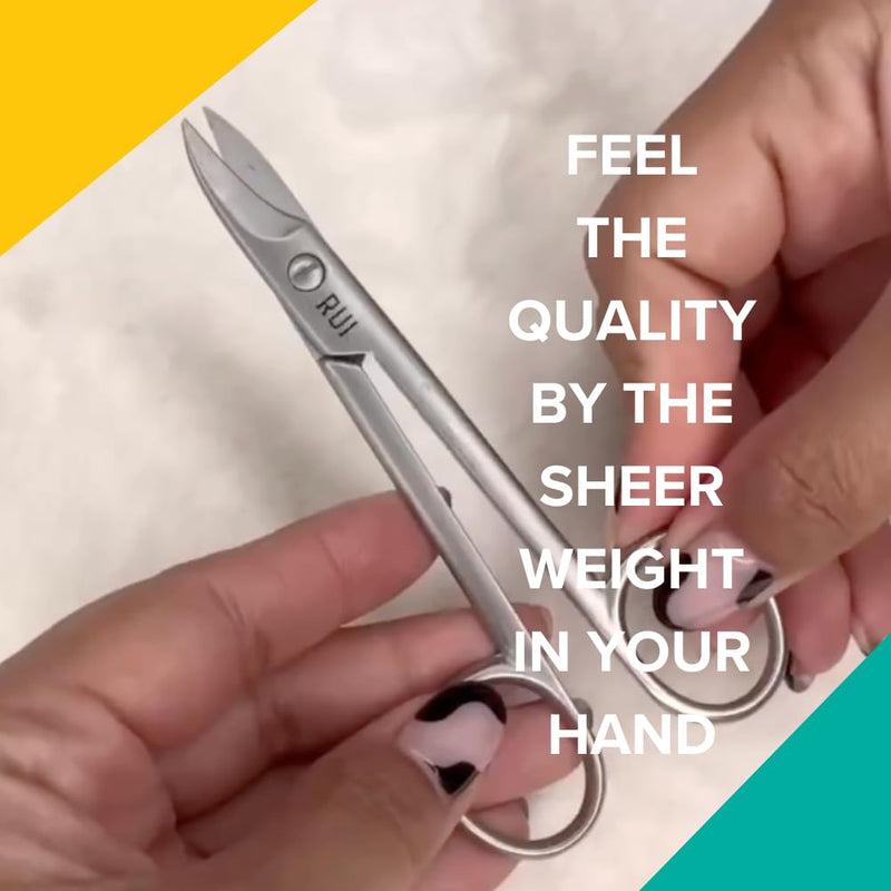 Rui Smiths Pro Precision Toenail Scissors | Stainless Steel Pedicure Trimmer Cutter with Micro-Serrated, Anti-Skid Cutting Edges and Long Handles For Hard Nails | Made in Solingen, Germany - BeesActive Australia