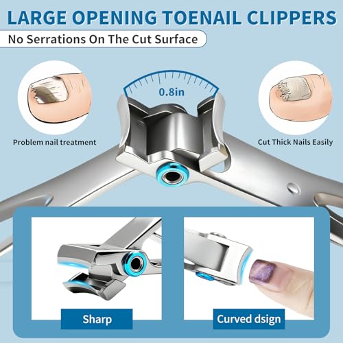 Toenail Clippers for Seniors, 7-Pc Kit