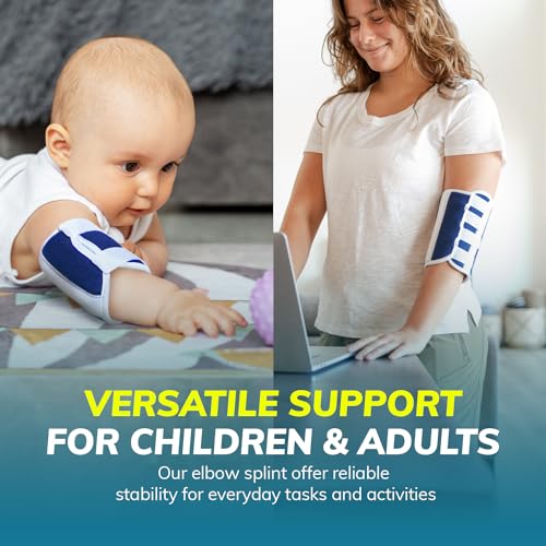 BraceAbility Infant Elbow Immobilizer Splint & Arm Restraint Wrap for Babies | Prevent Thumb Sucking, Face Touching, Scratching, Pulling IV Tubes (XS) XS