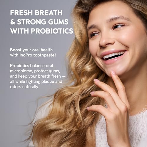 InoPro Teeth Whitening Strips 14 Treatments Kit + InoPro Whitening Hydroxyapatite Toothpaste with Probiotic for Sensitive Teeth 5oz