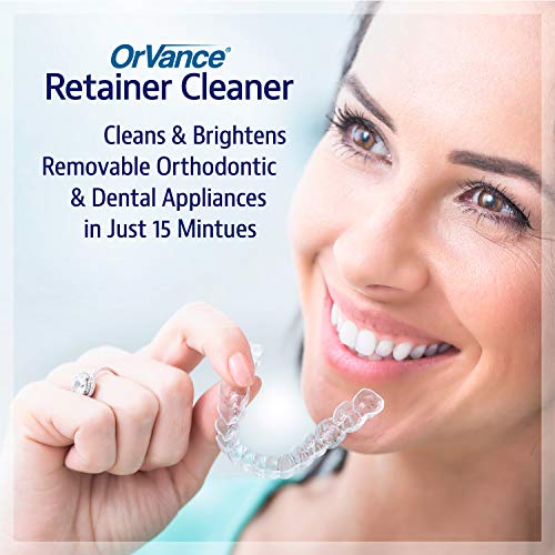 ORVANCE Retainer Cleaner Tablets (1 Year Supply) | Only 2 Cleanings Per Week Required | Removes Odors, Stains, Plaque for Invisalign, Mouth/Night Guards, and Removable Orthodontic Appliances 112 Tablets