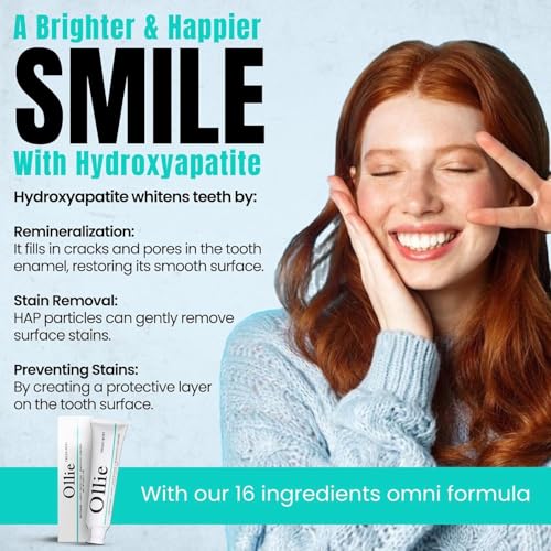 Ollie Toothpaste with Fluoride, 10% Nano Hydroxyapatite, Fresh Mint, 2 Pack 4 Ounce (Pack of 2)