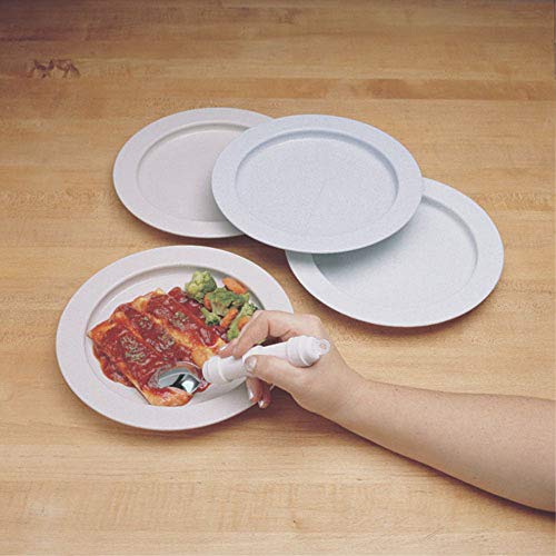 SP Ableware Inner-Lip Plate with High Wall, Plastic - Light Blue (745310001)