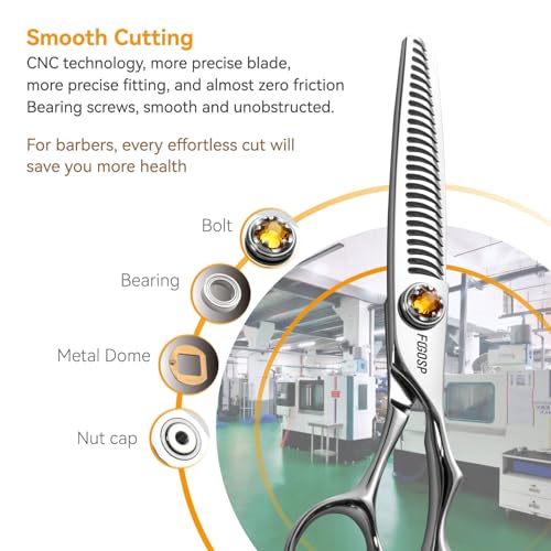 Thinning Shears for Hair Cutting Extremely Sharp Japan VG10 Steel Hairdressing Scissors for Barbers Salon Stylists CNC Craftsmanship Smoothing Cut Barber Scissors for Women Men (Blending Shear) Thinner 6.0 in