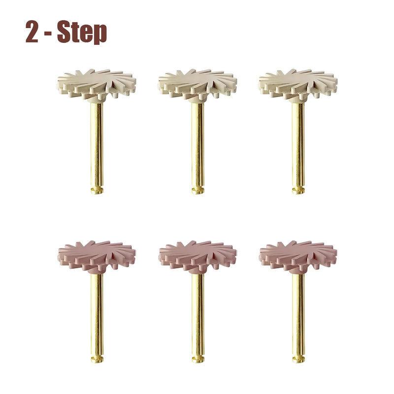 Dental Polishing Wheels, Dental Composite Resin Polishing Discs Rubber Wheel, 2-Step Polishing Diamond System Dental Lab Tool