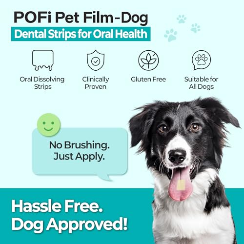 Dissolving Dog Dental Strips with Probiotics for Teeth Cleaning 30 Count