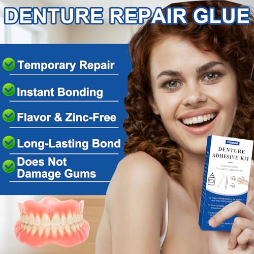 Dental Lab Instant Bonding Dental Glue (1oz), Repair Cracks & Secure Loose Teeth, Super-Strong Adhesive—Lasts Days to Weeks