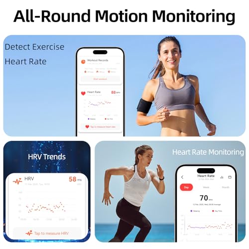 Smart Ring for Women & Men Fitness Sleep Heart Tracker Rose Gold 9