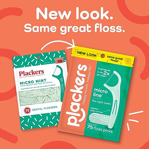 Plackers Micro Mint Dental Flossers, Fold-Out Toothpick, Super Tuffloss, 150 Count (Pack of 4) & Micro Mint Dental Floss Picks with Travel Case, 12 Count (Color May Vary)
