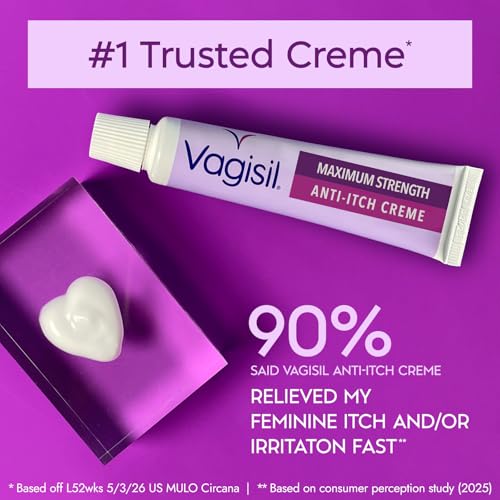 Vagisil Feminine Cream with Benzocaine for Women, 1 oz 1 Ounce (Pack of 1)