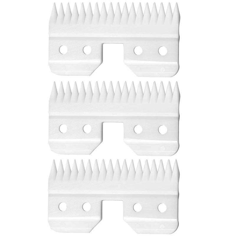 WAHFOX 3pcs fast feed ceramic blades for Oster Fast Feed Clipper Oster A5 Fast Feed Ceramic Blades Fast Feed replacement blade A5 replacement blade (3PCS) - BeesActive Australia