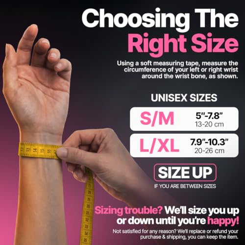 DR. BRACE Adjustable Wrist Brace Night Support for Carpal Tunnel, Doctor Developed, Upgraded with Double Splint & Therapeutic Cushion,Hand Brace for Pain Relief,Injuries,Sprains (S/M Left Hand, Black-Pink) Small/Medium (Left Hand)