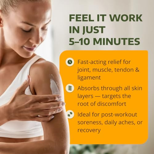 1-TDC Joint & Muscle Relief Cream - Use On Back, Knee, Neck, Shoulder, Hip - Soothes Stiff Joints, Muscles, and Injuries in 5-10 Minutes - Relaxer - 4 oz 4 Ounce (Pack of 1)