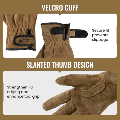 ONETIGRIS Welding Gloves,Fireproof Leather Work Gloves for Men/Women