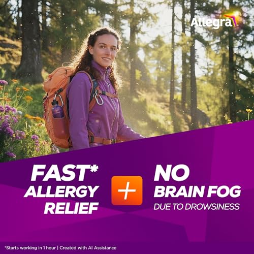Allegra Adult Hives Antihistamine, Non-Drowsy, 24-Hour Tablets, 30-Count 30 Count (Pack of 1)