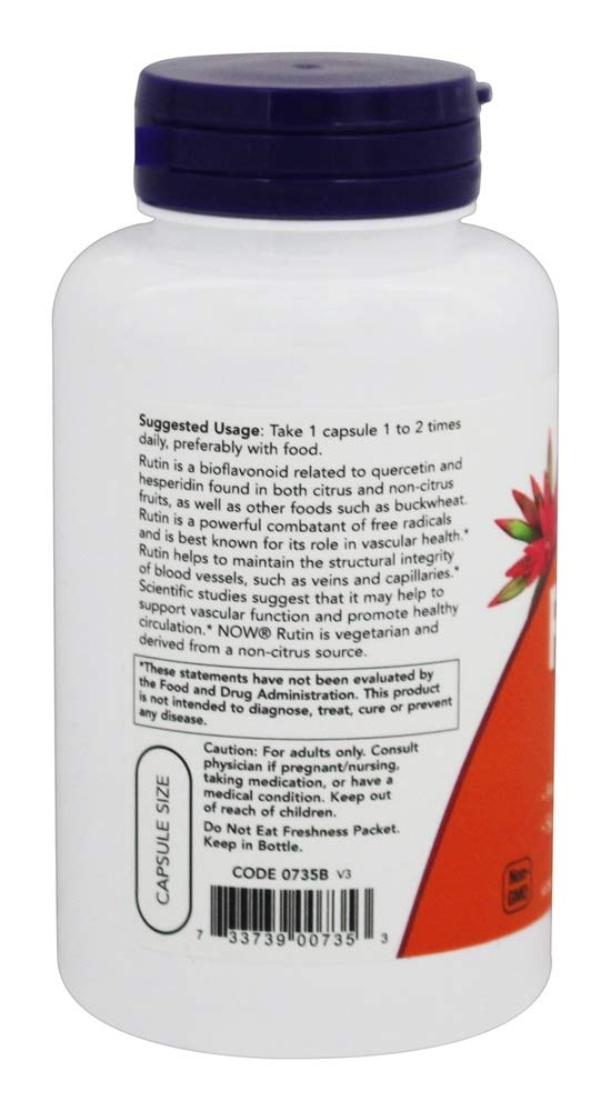 NOW Foods Rutin 450 mg - 100 Veg Capsules