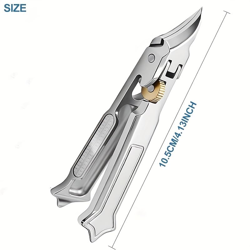 3-Piece Nail Clippers Set, Eagle Beak Beveled Toenail Clippers for Ingrown