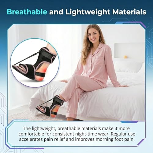 Plantar Fasciitis Night Splint, One Size Men & Women, Black
