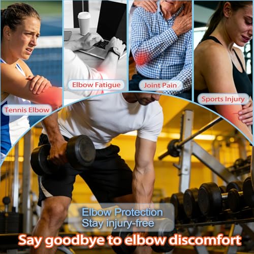 Elbow Brace, Adjustable Elbow Splint for Tennis Elbow Support Black One Size