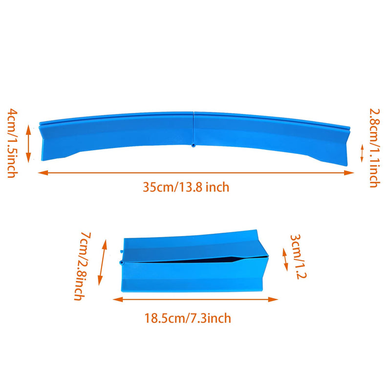 2 Pack Playing Cards Holder for Bridge Canasta Card Game - Foldable Card Holders for Playing Cards - Curved Playing Card Rack for Adults Seniors Arthritis 2 blue