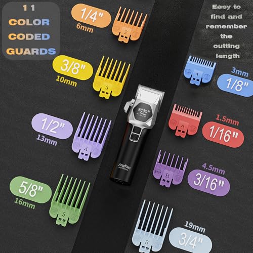 ANGFAN Cordless Hair Clippers for Men 8000RPM 5-Speed 440C Oxide Blades AngFan-712Hair clippers