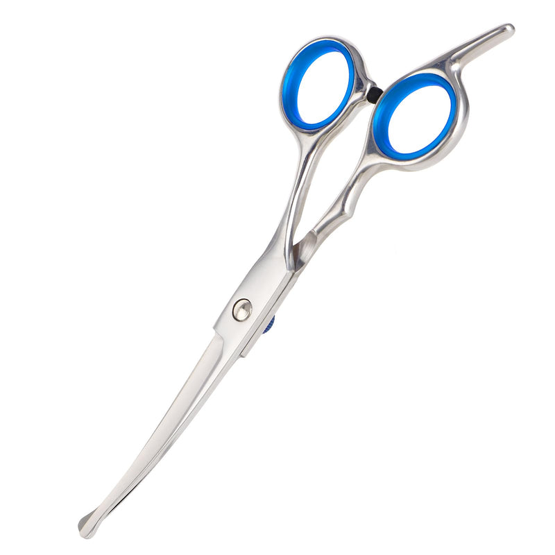 Virtue Yun Dog Scissors, Dog Grooming Scissors with Safety Tip, Curved Grooming Scissors, Stainless Steel, Silver Curved Scissors, Cat Grooming Scissors, Dog Grooming Scissors - BeesActive Australia
