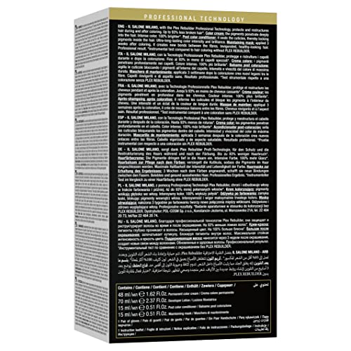 Il Salone Milano Plex Rebuilder Permanent Hair Color Cream - 3.0 Dark Brown Professional Hair Dye Kit for a Natural Gloss & Glaze - Paraffin, Paraben, and Alcohol Free (Pack of 2) 2 Count (5.01 Fl Oz)
