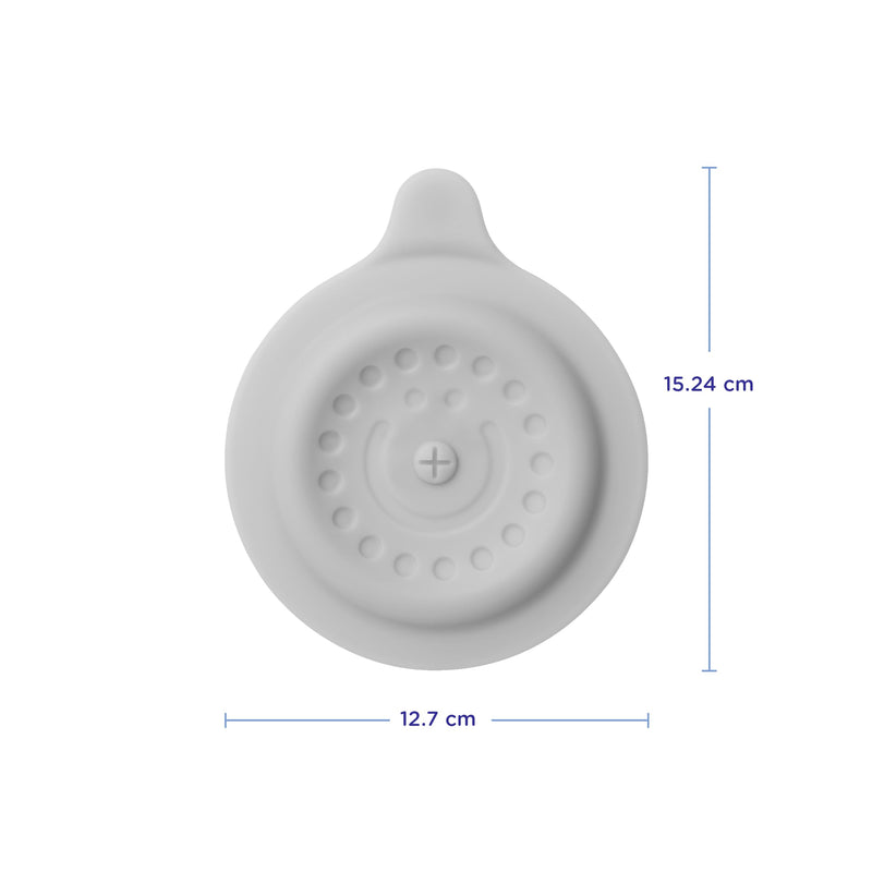 Ubbi Bathtub Drain Cover, Silicone Drain Stopper with Suction, Baby Bath Time Accessory, Gray Gray Drain Cover