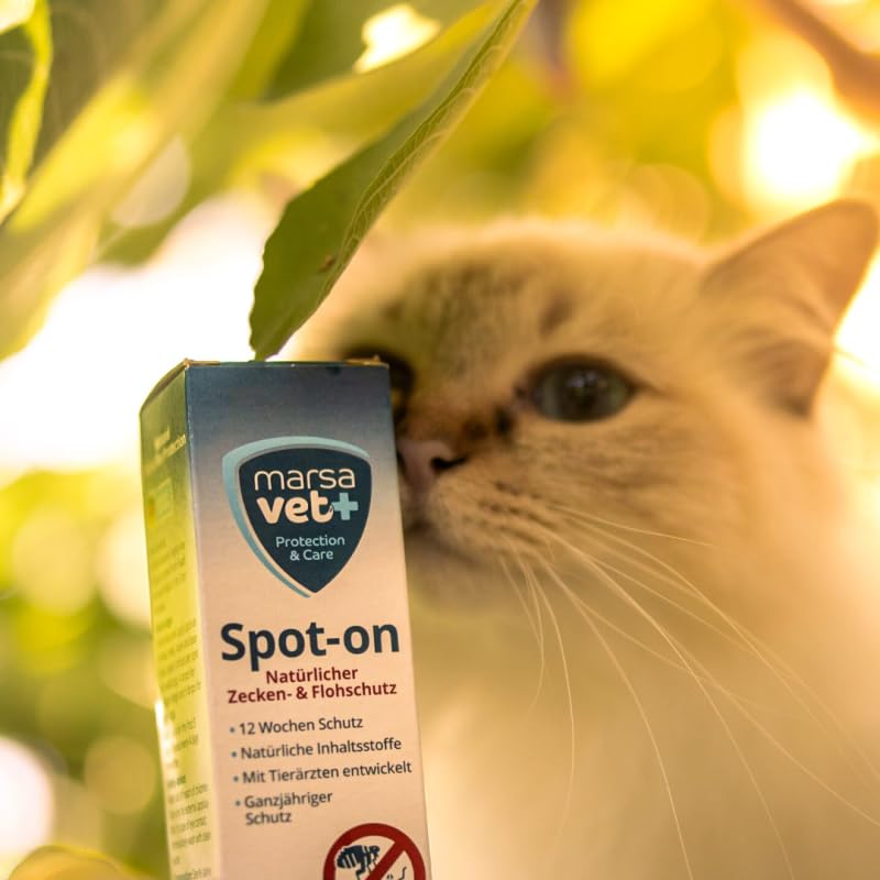 Marsavet Spot-on Natural Tick and Flea Protection for Pets 50ml, flea and tick repellent for cats and dogs, birds and rodents, for all ages and breeds - BeesActive Australia