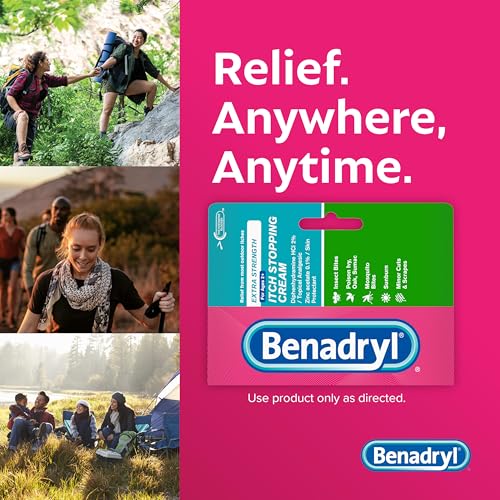 Benadryl Extra Strength Anti-Itch Cream, 2% Diphenhydramine HCl, 3 x 1 oz Topical Cream 1 Fl Oz (Pack of 3)