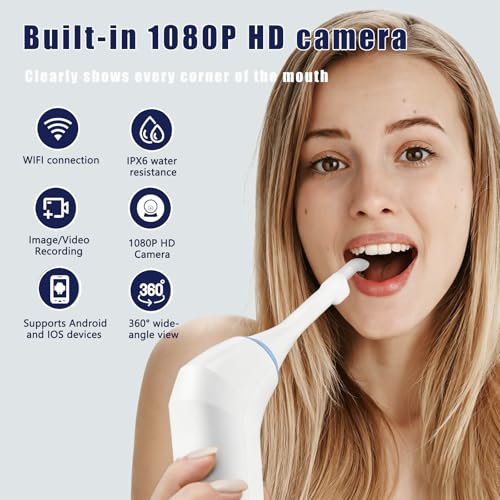 Electric Tonsil Stone Remover with Camera, 3 Suction Levels Vacuum Kit, USB Rechargeable Oral Care for Tonsil Stone Removal（White） White