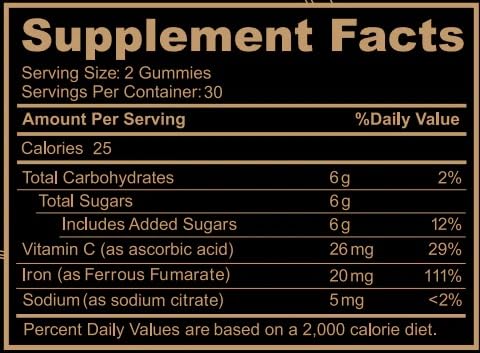 Black Girl Vitamins - Iron Gummies (20 mg), Supports Iron Deficiency & Anemia, Gluten-Free, Gelatin Free, Made in The USA (Grape, 60 Count) 30 Day Supply (Pack of 2) 60 Count (Pack of 2)