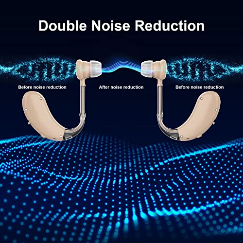 Hearing Aids for Seniors Rechargeable with Noise Canceling, Hearing Amplifier for Adults, Sound Amplifier for Hearing Loss - in Ear - with Volume Control charging cable