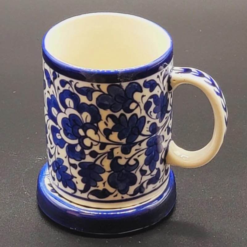 NatureBoost Blue Pottery Cup with lid - PawsPlanet Australia