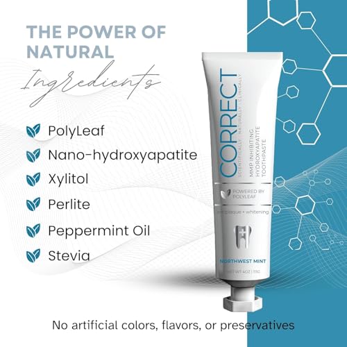 Fluoride-Free Nano-Hydroxyapatite Toothpaste – Whitening, Sensitive Teeth, MMP Inhibiting, Antiplaque, Remineralizing, Created by Doctors + Dentists for Gum Health, SLS-Free, Made in USA, 4oz, 4-Pack
